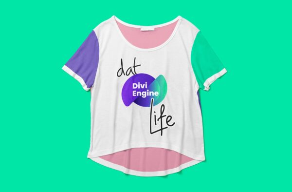 Purple Divi Engine Text Zipper Hoodie - Imagen 2